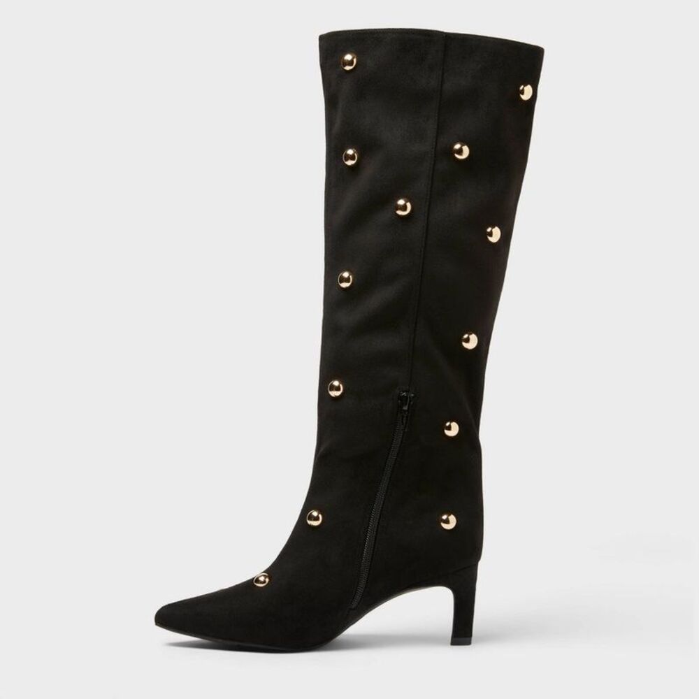 Women’s Justice Boots with Memory Foam Insole – A New Day Jet Black 7.5WC - Picture 2 of 3
